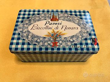 Scatola di latta vintage biscotti pavese