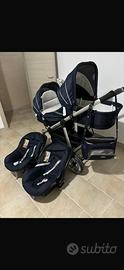 Passeggino trio gemellare