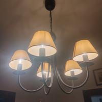 Lampadario in ferro battuto a 5 bracci 