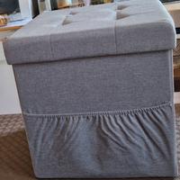 Pouf contenitore con porta riviste