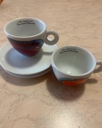 Due tazze cappuccino ILLY FRANCESCO CLEMENTE