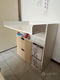Fasciatoio IKEA Småstad (Bianco/Betulla)