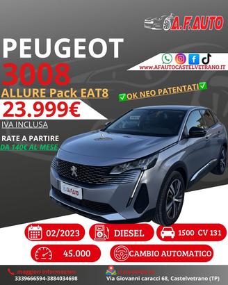 Peugeot 3008 BlueHDi 130 S&S EAT8 Allure Pack