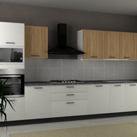 Cucina Moderna con Elettrodomestici misura 480 cm