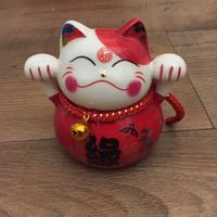 Salvadanaio in ceramica gatto cinese