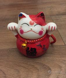 Salvadanaio in ceramica gatto cinese
