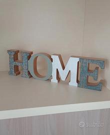 Scritta Home in legno