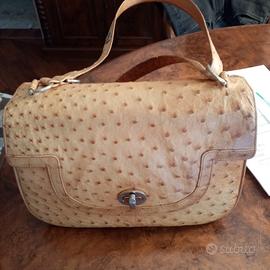  Borsa a spalla in struzzo