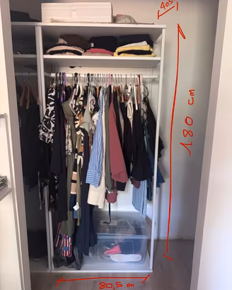 Struttura metallo ikea per cabina armadio