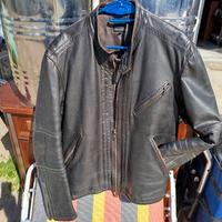 Giubbino vera pelle Calvin Klein originale marrone