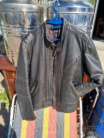 Giubbino vera pelle Calvin Klein originale marrone