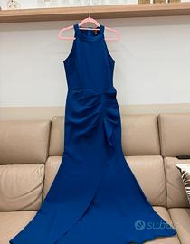 Abito elegante donna blu elettrico S 