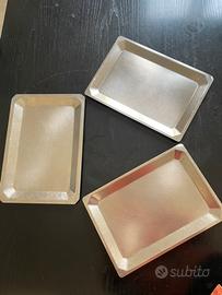 3 Vassoi metallo rettangolari