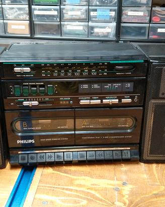 Philips D8479 Dual Deck Radio Cassette Recorder