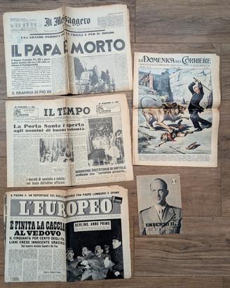 Giornali e riviste d'epoca anni 50