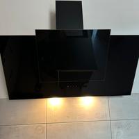 Cappa a taglio da muro nero moderna Silverline