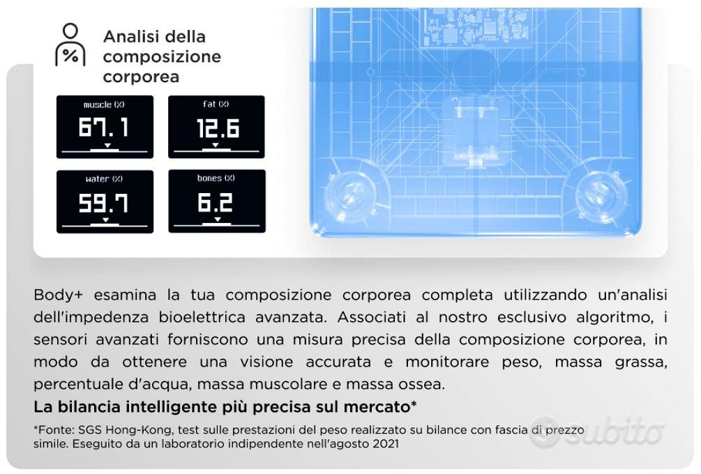 Bilancia diagnostica. misura acqua corporea, massa muscolare e grassa –  Imetec