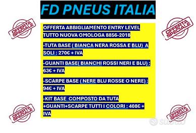 tuta scarpe e guanti da competizione fia nuovi