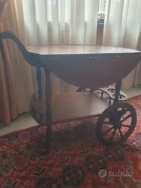 carrello legno bandelle laterali e cassettino