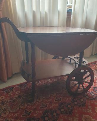 carrello legno bandelle laterali e cassettino