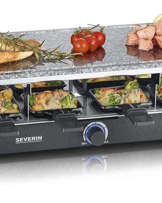 Grill elettrico con pietra ollare e Raclette 