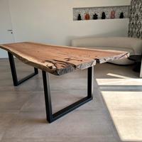 Tavolo artigianale unico pezzo Sequoia Americana