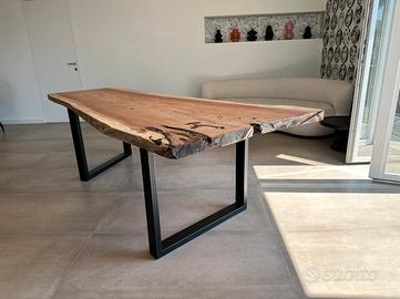 Tavolo artigianale unico pezzo Sequoia Americana