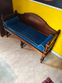 ANTICO DIVANETTO IN ROVERE A 3 POSTI FINE  '800