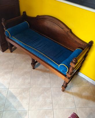ANTICO DIVANETTO IN ROVERE A 3 POSTI FINE  '800