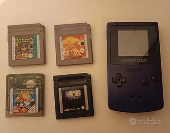 NINTENDO GAME BOY COLOR e 4 CASSETTE DI GIOCO