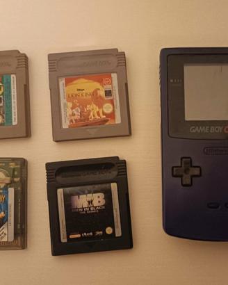 NINTENDO GAME BOY COLOR e 4 CASSETTE DI GIOCO