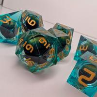 Set Dadi D&D Verdi Occhio di Drago fluttuante