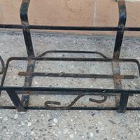 4 portavasi in metallo da appendere alla ringhiera