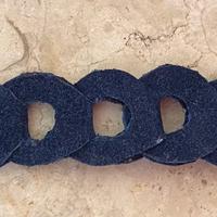Bracciale in camoscio blu