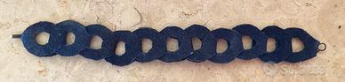 Bracciale in camoscio blu