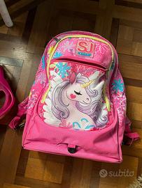 Zaino/ trolley seven elementari rosa