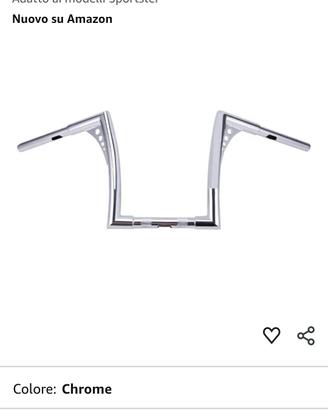  manubrio per custom cromato ape hanger 10