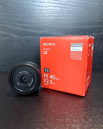 Obiettivo Sony FE 40mm F2.5 G Full-Frame SEL40F25G