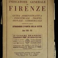 VECCHIO LIBRO GUIDA DI FIRENZE CON MAPPA  1930