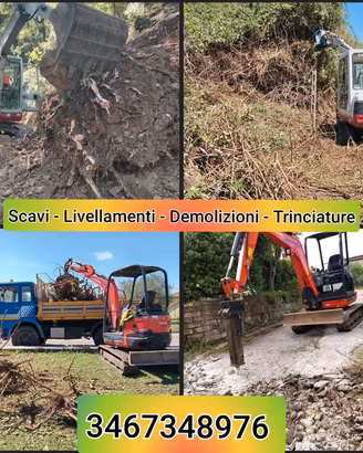 MOVIMENTO TERRA SCAVI TRINCIAMENTI  DEMOLIZIONI 