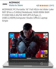 PC portatile  laptop
