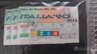3 Biglietti Stadio Palermo Mondiale Italia 90