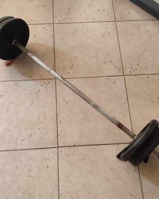 Bilanciere con Dischi in Ghisa (Totale 48Kg)