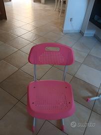 banco scuola bambina con sedia+lampada led e leggi