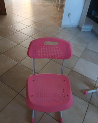 banco scuola bambina con sedia+lampada led e leggi