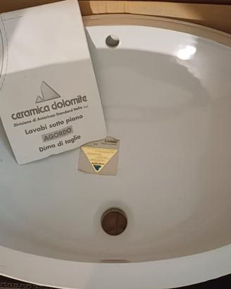 Lavandino Dolomite da incasso/soprapiano completo
