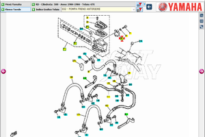 -Supp pompa freno ant Yamaha RD500 4L0258670000