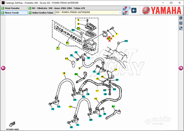 -Supp pompa freno ant Yamaha RD500 4L0258670000