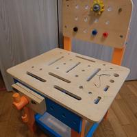 Banco da lavoro per bambini in legno