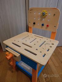 Banco da lavoro per bambini in legno
